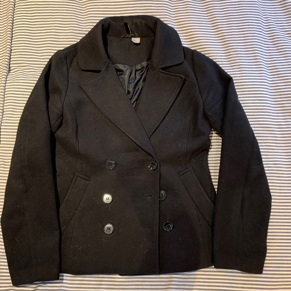 H&M Black Pea Coat